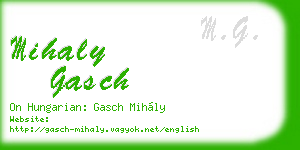 mihaly gasch business card